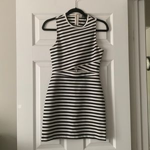 Express Black and White Bodycon Dress Size 2